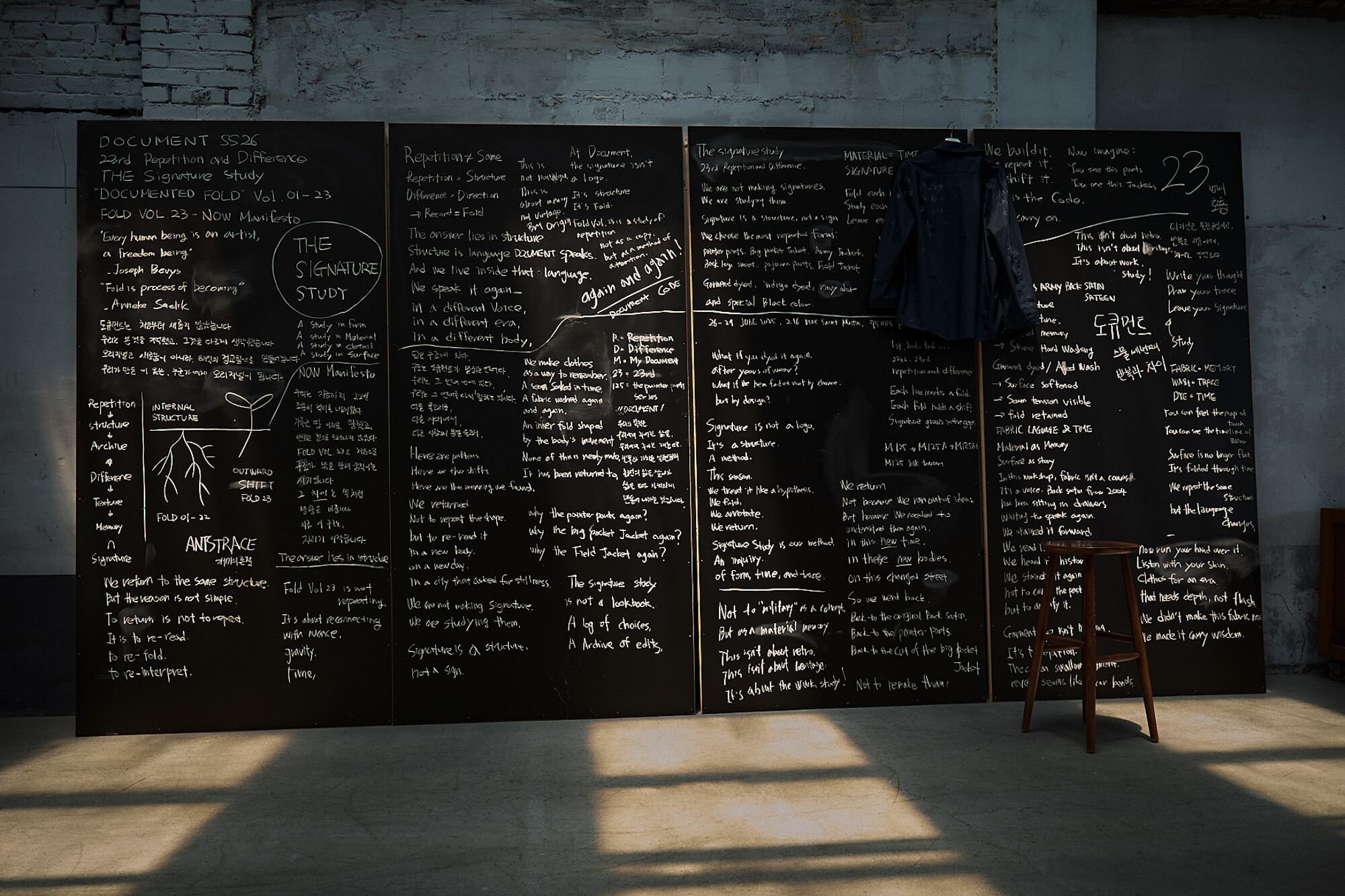 DOCUMENT SS26 23RD REPETITION AND DIFFERENCE SIGNATURE STUDY