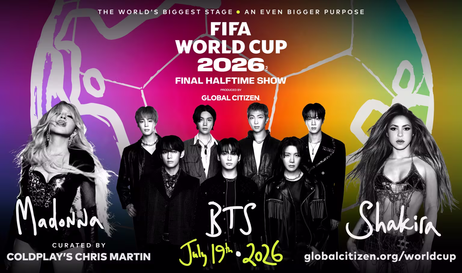 Madonna, BTS, Shakira for FIFA World Cup 2026 Halftime Show